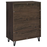 Top-down angle of shoe cabinet surface