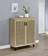 Brixton shoe cabinet vertical slat doors detail