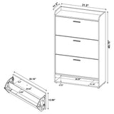 Denia 3-tier Engineered Wood Shoe Cabinet Mango