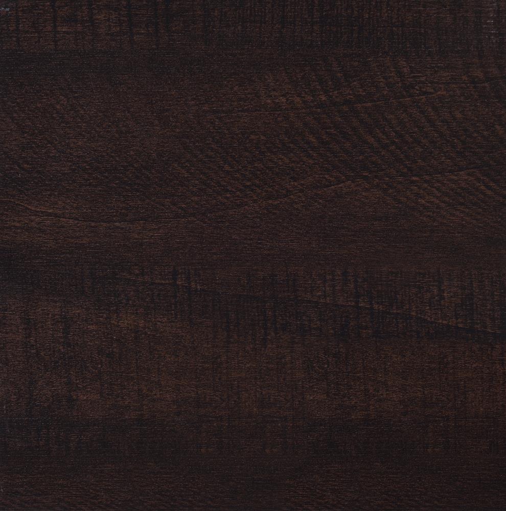 Wadeline 2-Door Tall Accent Cabinet Rustic Tobacco top handle detail