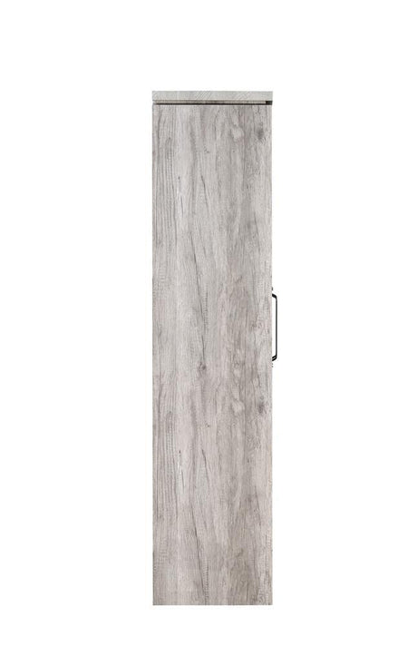 Alejo 2-Door Tall Curio Cabinet detailed shot of glass doors and hardware