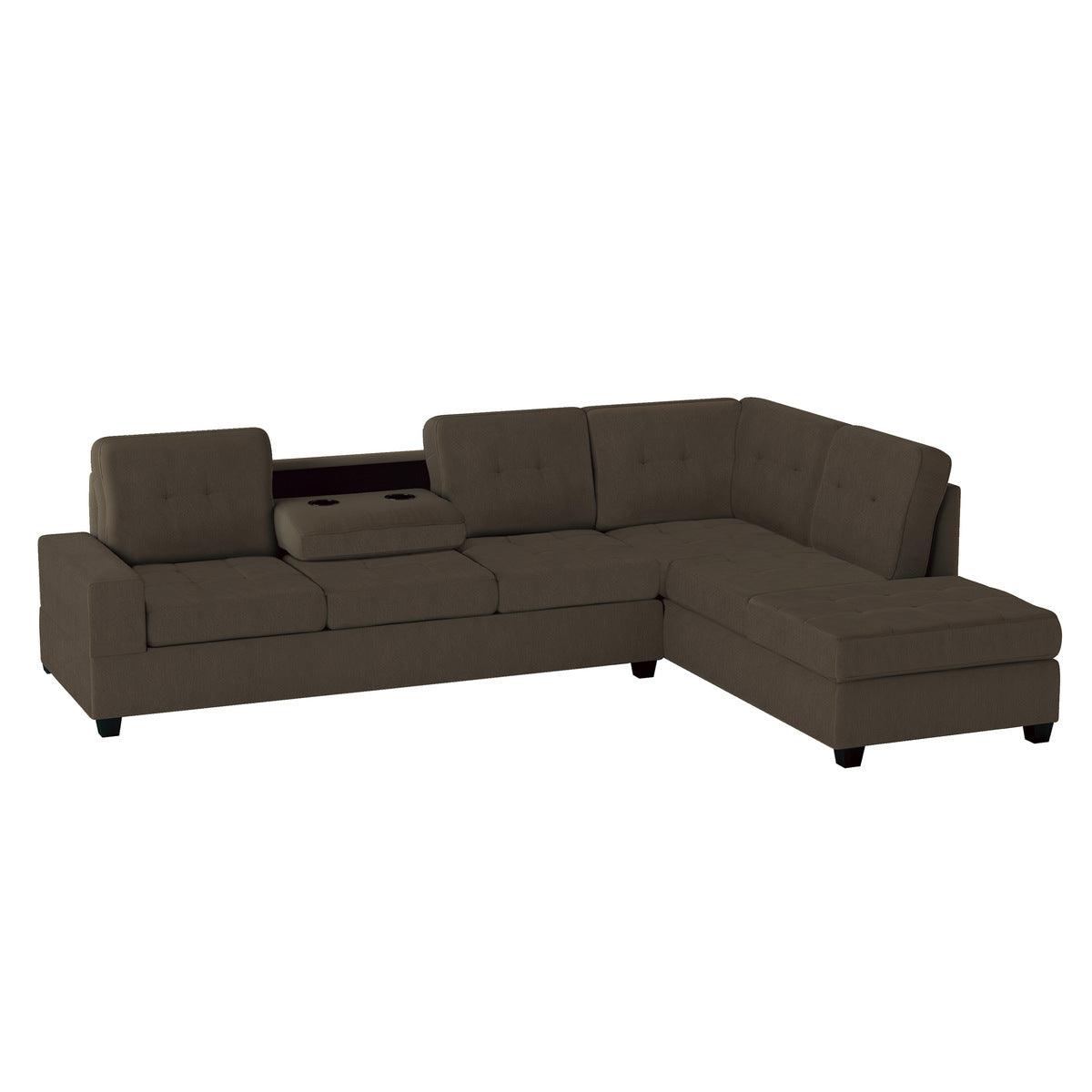 Side angle of Maston brown sectional
