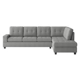 Detail view of Maston sectional sofa upholstery and frame