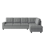 Maston Gray Microfiber sectional sofa front view