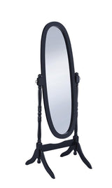 Foyet Oval Cheval Mirror Black side angle
