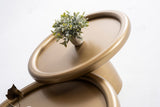 Stacked Romena Coffee Tables showing size differences