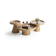 Romena Gold 3-Piece Coffee Table Set front view