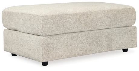 Detail of upholstery and arm design on Soletren Stone furniture