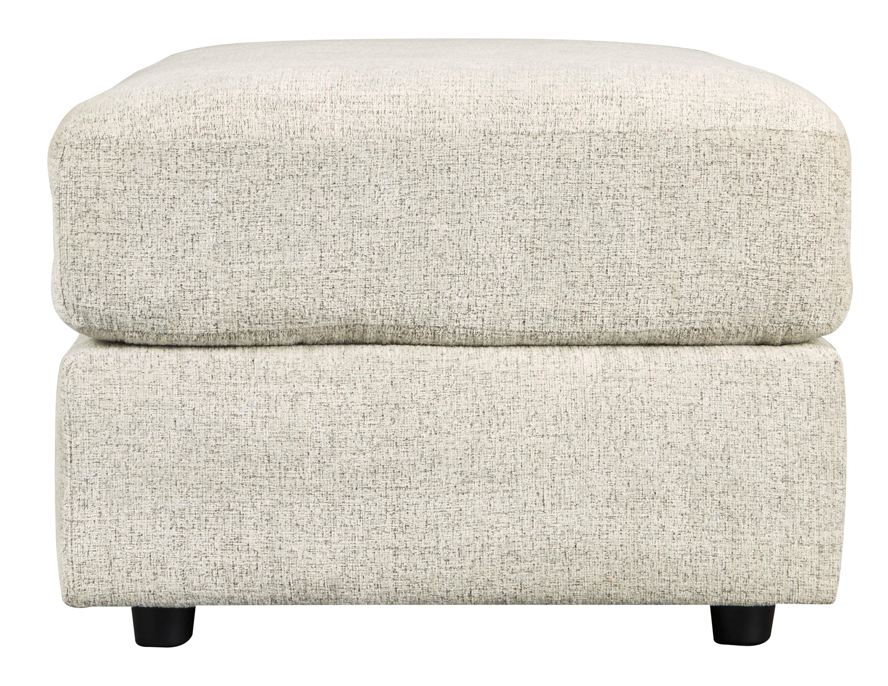 Soletren Stone Chenille Oversized Ottoman top surface view