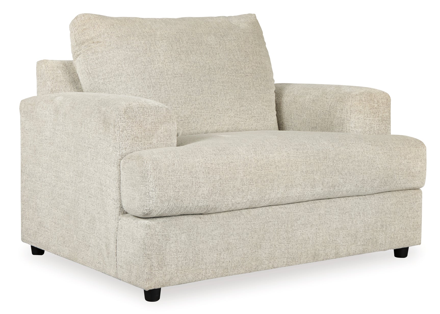 Soletren Stone chair and ottoman angled view