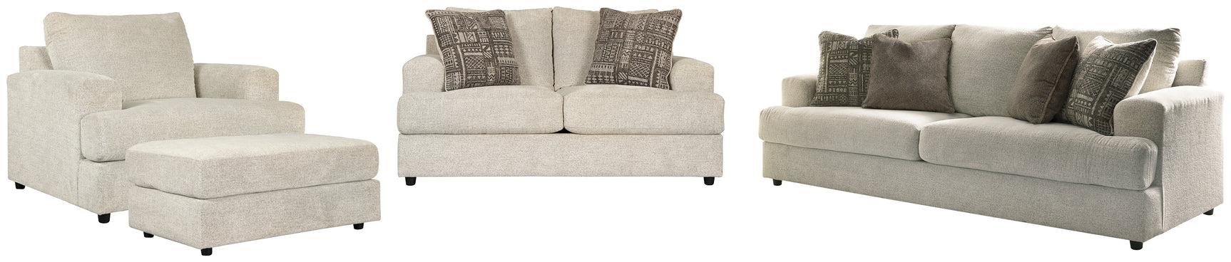Side angle of Soletren Stone sofa set
