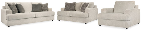 Side view of Soletren Stone Sofa, Loveseat and Chair set