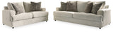 Side view of Soletren Stone Sofa and Loveseat set