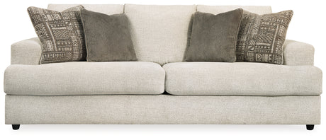 Soletren Stone chenille sofa side view
