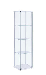Bellatrix Curio Cabinet illuminated LED lighting closeup