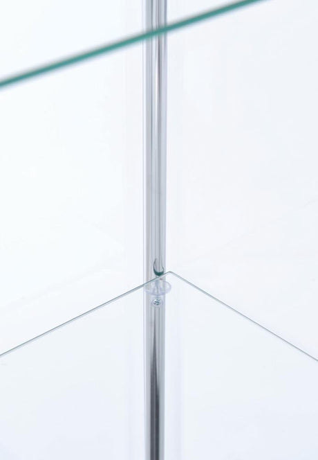 Bellatrix Curio Cabinet open door display showcasing shelving