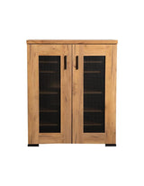 Open doors showing interior shelves of Bristol shoe cabinet