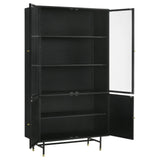Side profile of Santiago Matte Black accent cabinet