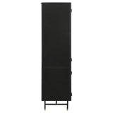 Interior adjustable shelves with storage items in Santiago cabinet