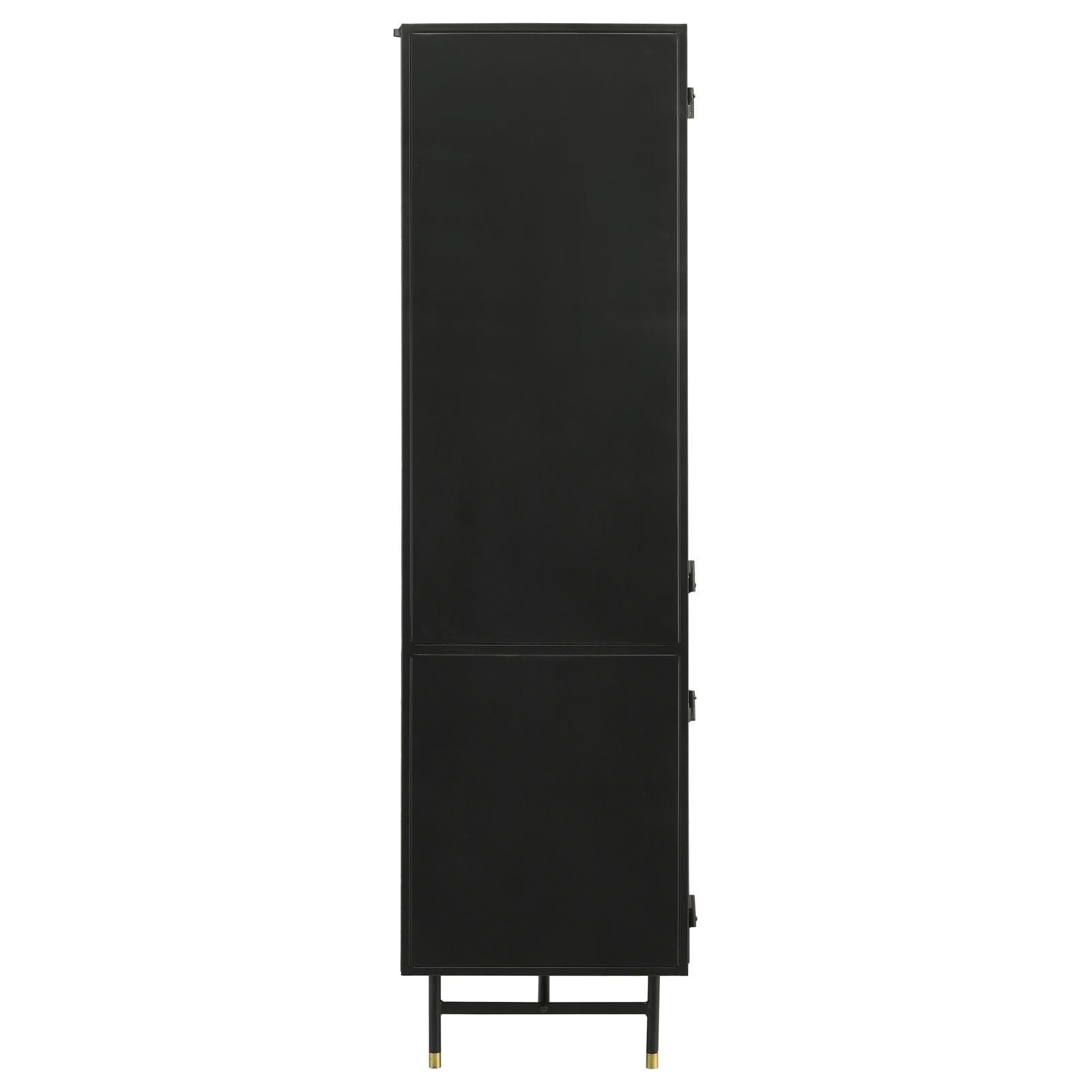 Interior adjustable shelves with storage items in Santiago cabinet