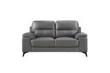 Detailed close-up of sofa leather and frame