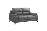 Side angle of sofa showing solid wood frame