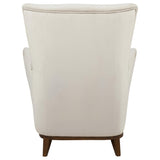 Catala Ivory and Coffee Upholstered High Back Accent Chair — product image 7
