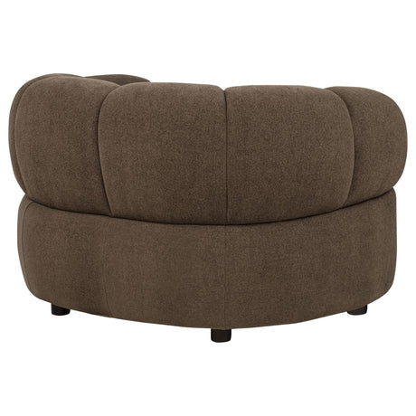 Casarin Brown Fabric Channel-Back Accent Chair — product image 6