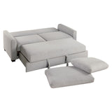 Price Light Gray Convertible Studio Sofa flat open sleeper 3D view
