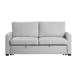 Price Light Gray Convertible Studio Sofa front angle