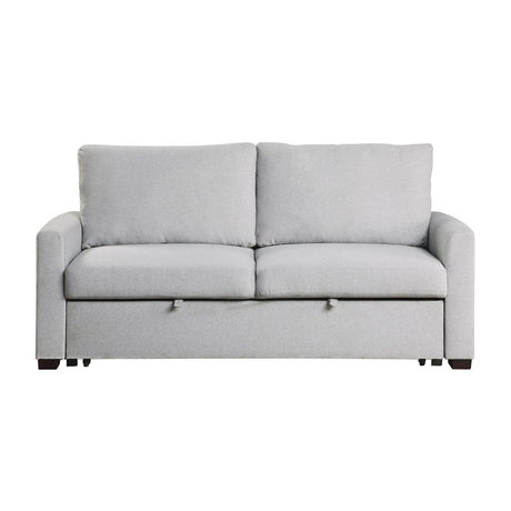 Price Light Gray Convertible Studio Sofa front angle