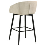 Rainer Fabric Upholstered Swivel Bar Chair Cream Set of 2 — product image 6