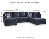 Albar Place Cobalt Chenille 2-Piece Sectional - image 5