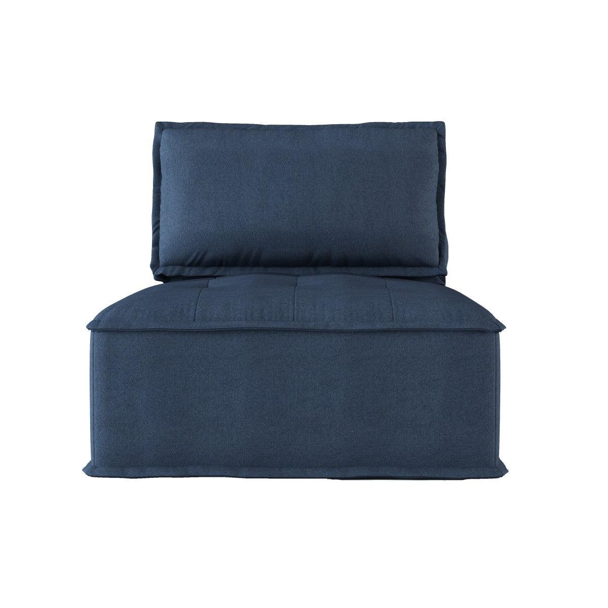 Side view of Ulrich Blue 4-Piece Modular Sectional Sofa