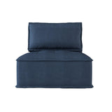Ulrich Blue Sectional sofa side angle