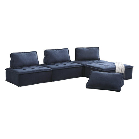 Ulrich Blue 4-Piece Modular Sectional Sofa main view