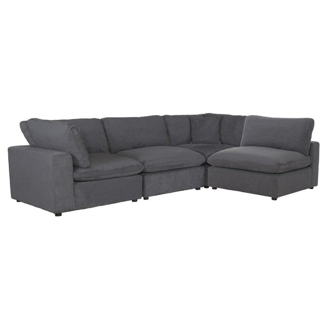 Guthrie Gray 4-Piece Modular Sectional sofa main view angled