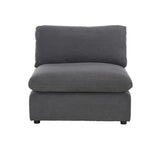 Ulrich Gray sectional sofa side view