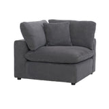 room view showing Guthrie Gray 5-Piece Modular Sectional with ottoman