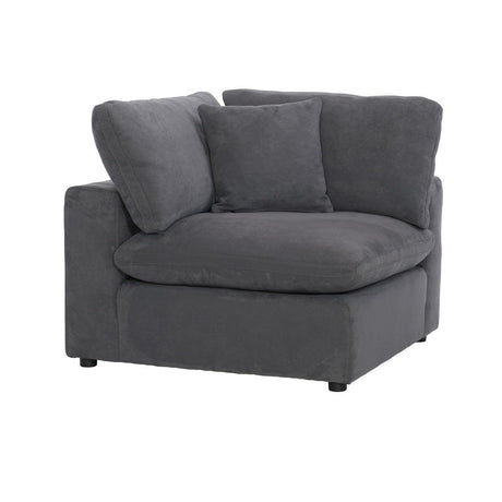 room view showing Guthrie Gray 5-Piece Modular Sectional with ottoman