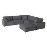 Guthrie Gray 6-Piece Modular Sectional with Ottoman main view