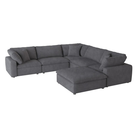 Guthrie Gray 6-Piece Modular Sectional with Ottoman main view