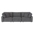 Guthrie Gray Fabric Sofa front view