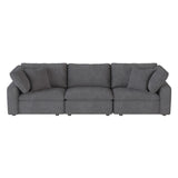 Guthrie Gray Fabric Sofa front view