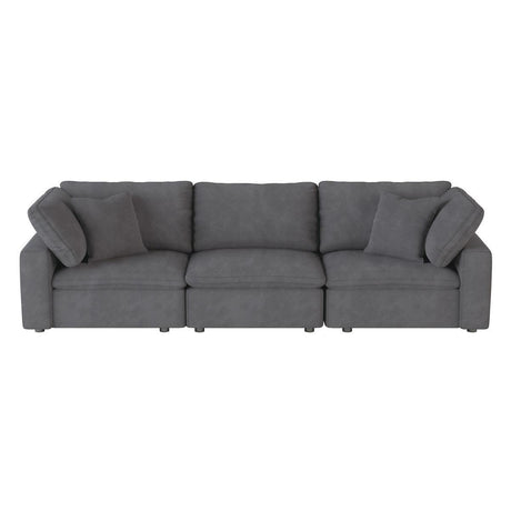 Guthrie Gray Fabric Sofa front view