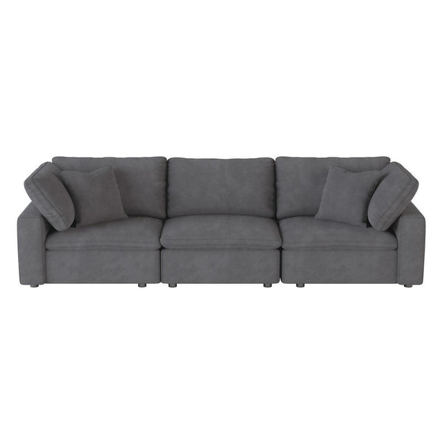 Guthrie Gray Fabric Sofa front view