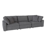 Guthrie Gray Fabric Sofa side view