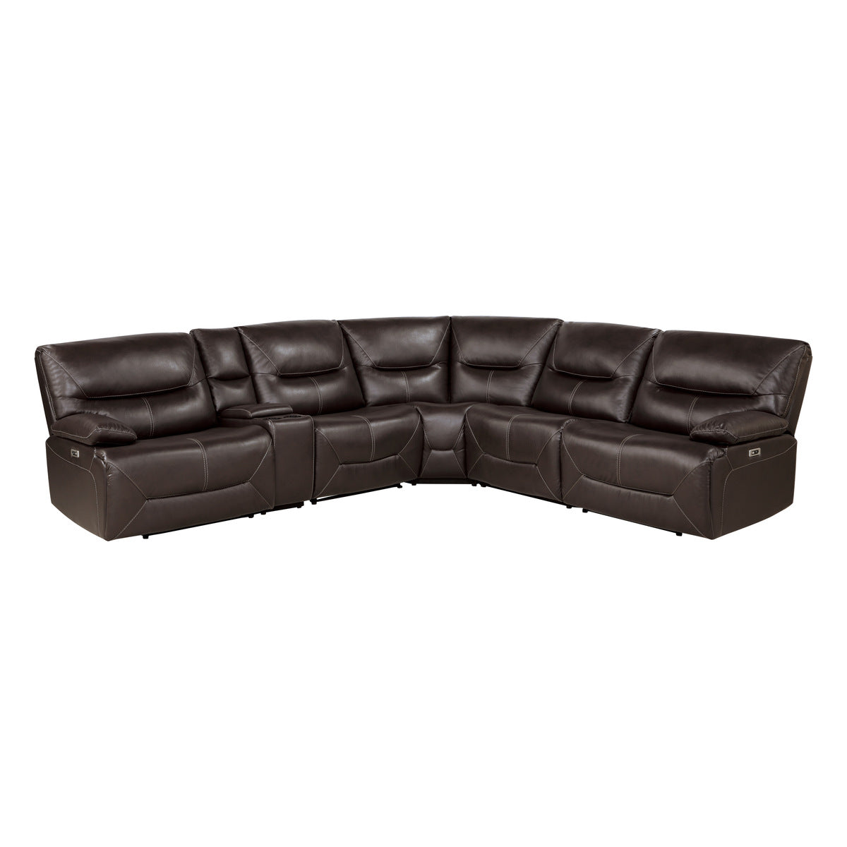 Dyersburg Brown 6-Piece Power Reclining Sectional