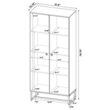 Tall Carolyn accent cabinet in living room setting