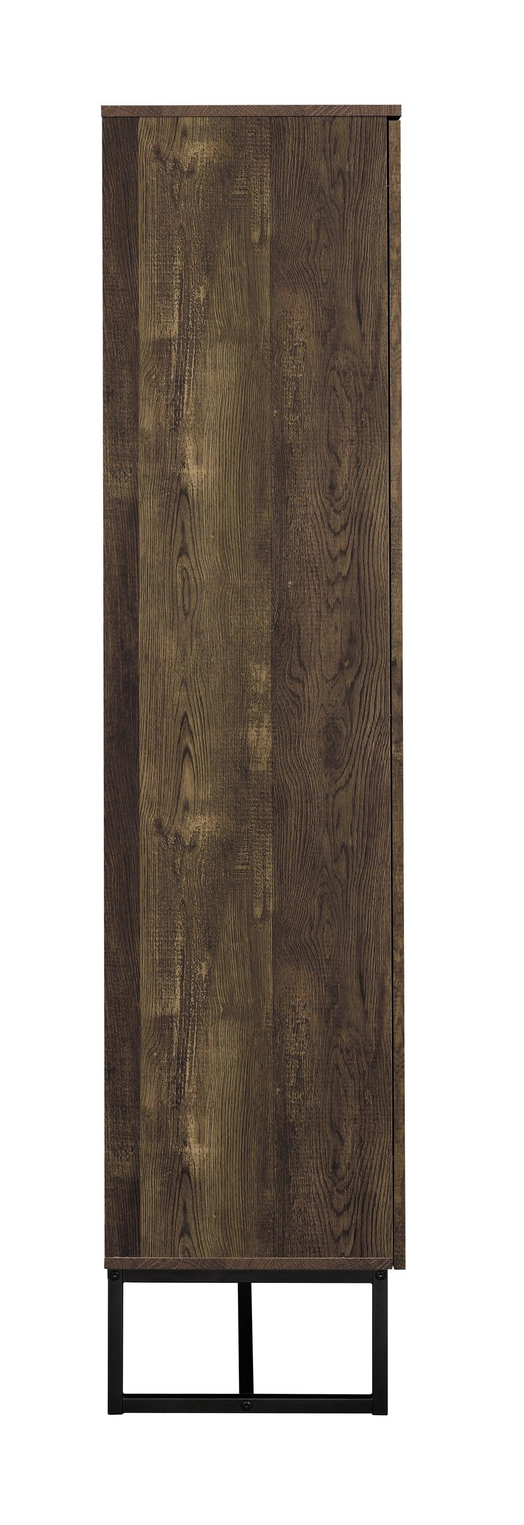 Close up of rustic oak finish with weathered pattern